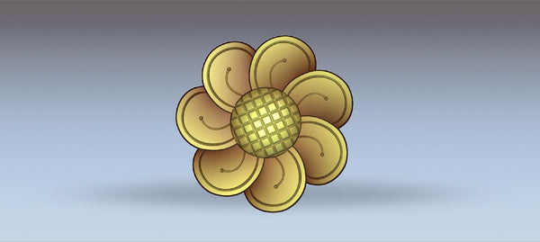 Premium Flower Design no 6/ RLF / STL File