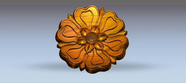 Premium Flower Design no 10/ RLF / STL File