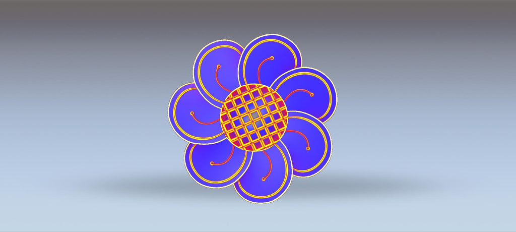 Premium Flower Design no 6/ RLF / STL File