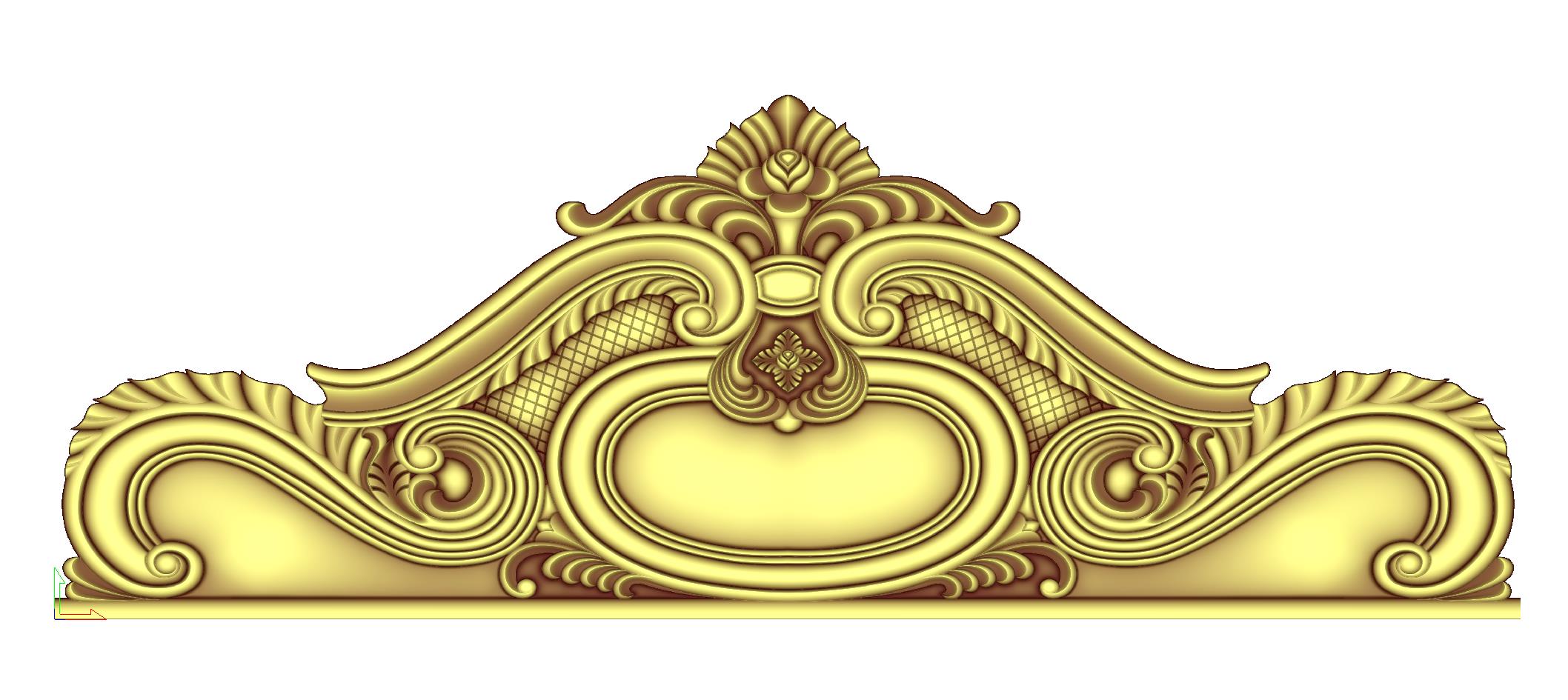 Premium Luxury Bed Headboard 3D Relief | Autodesk ArtCAM CNC RLF Model