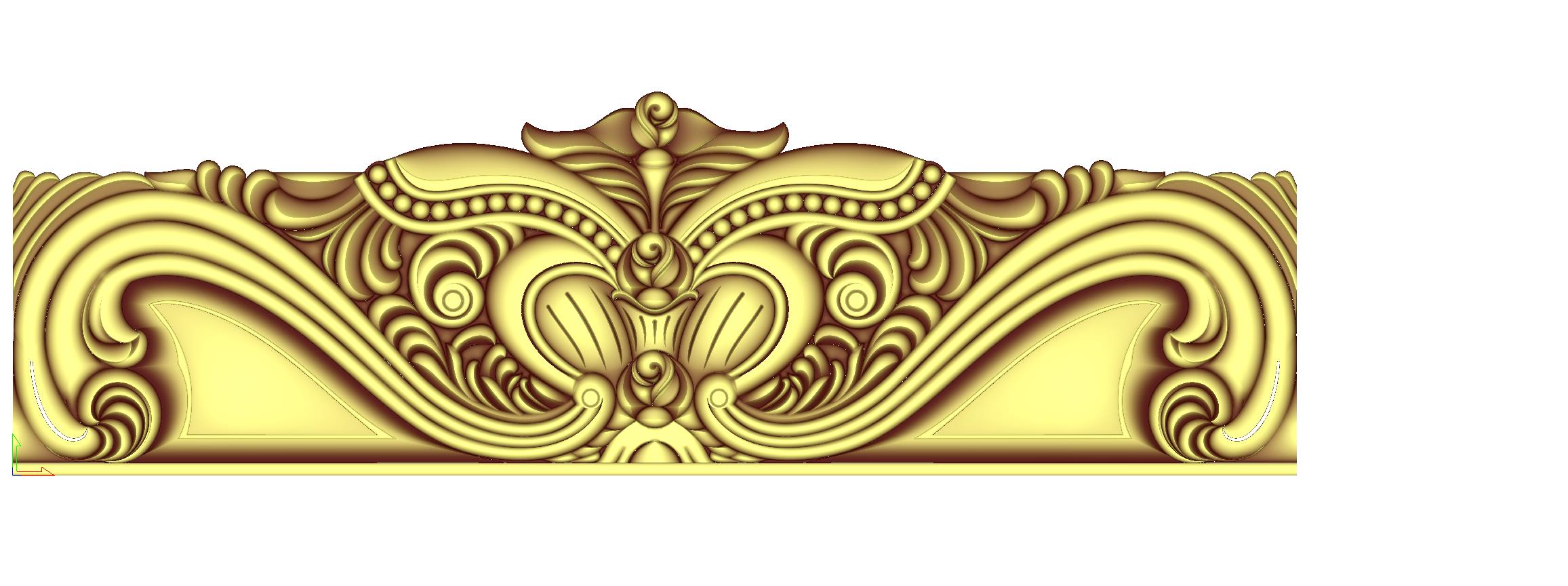 Luxury Bed 3D ArtCAM CNC Design | RLF and STL File