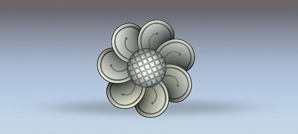 Premium Flower Design no 6/ RLF / STL File