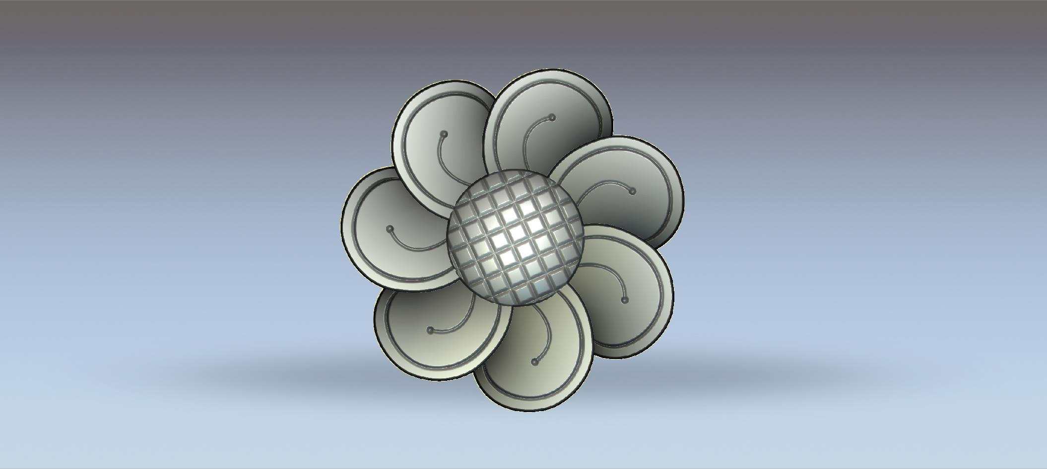 Premium Flower Design no 6/ RLF / STL File