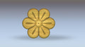 Classic Floral Ornament CNC Model | 3D Flower Relief | ArtCAM RLF File