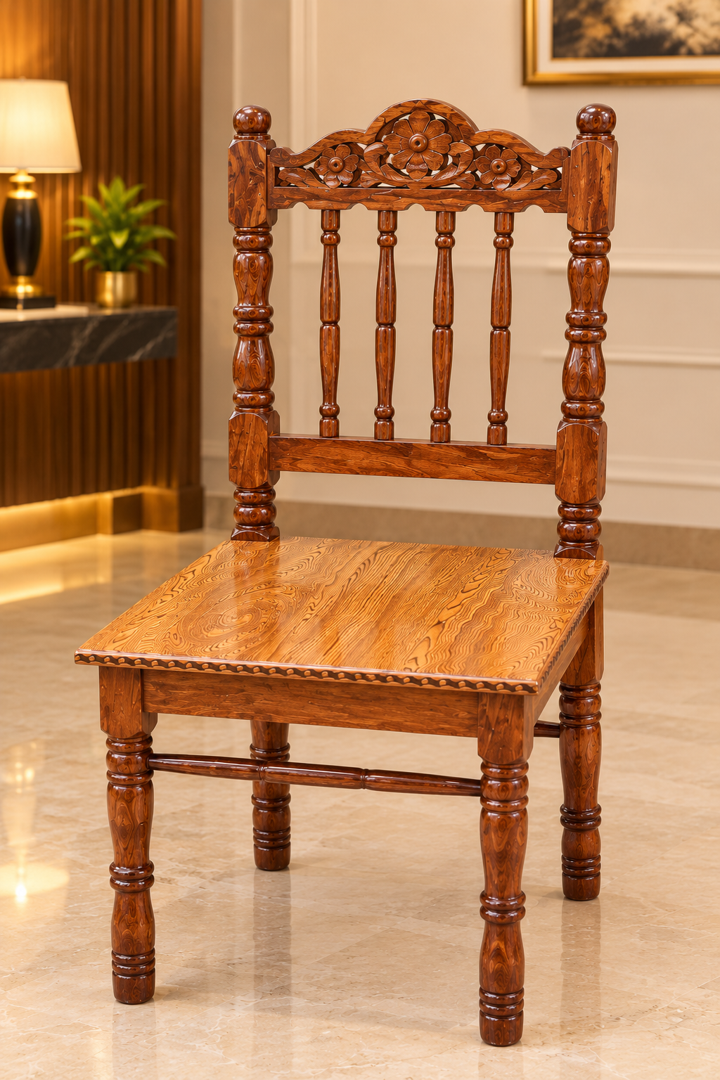 Premium Carved Wooden Chair