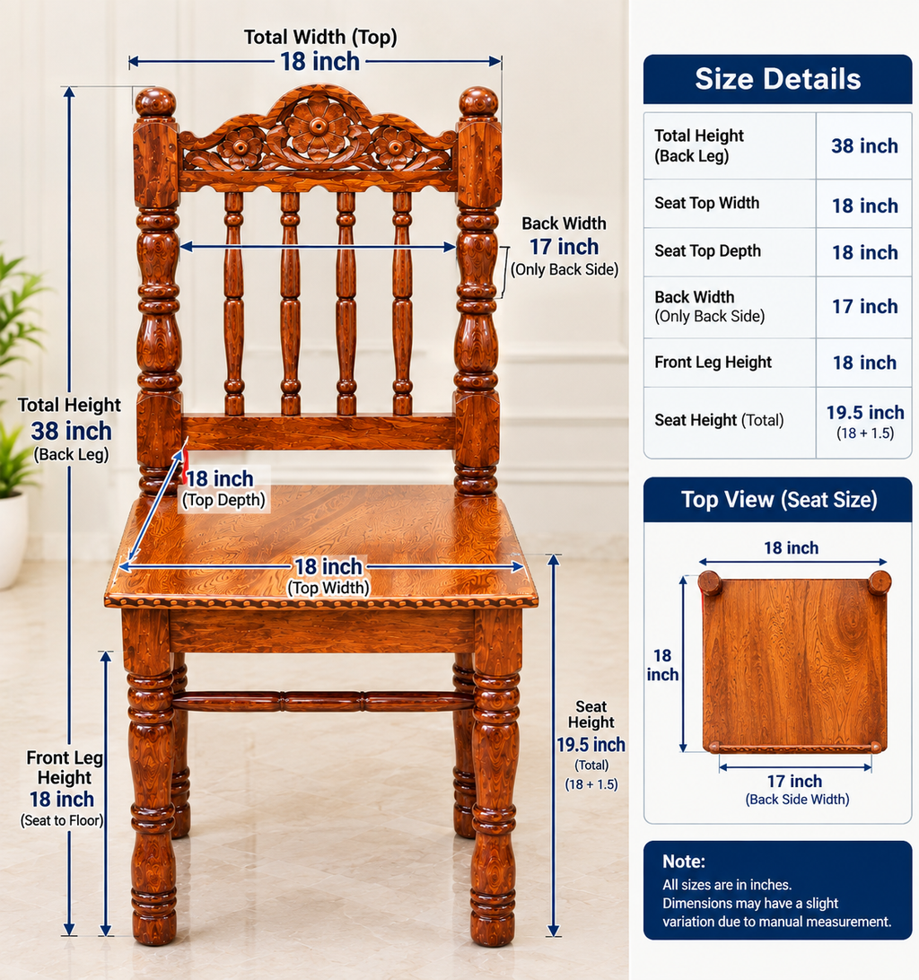 Premium Carved Wooden Chair