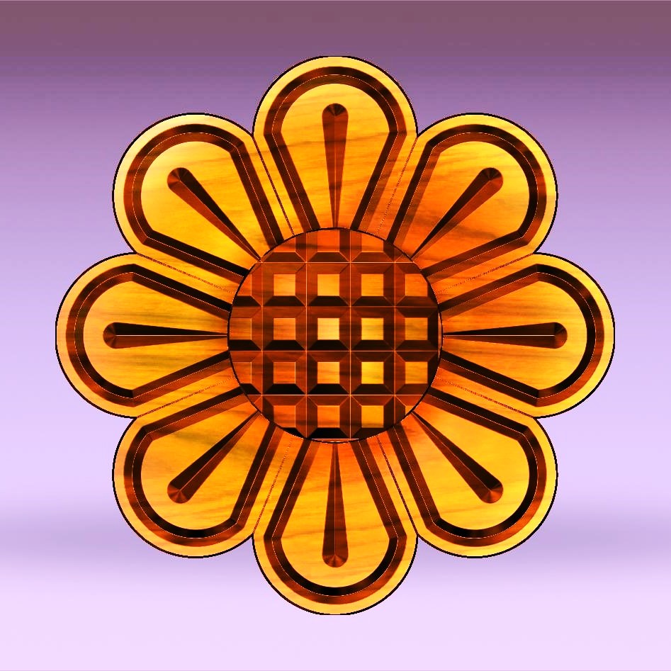 Premium Flower Design no 134/ RLF / STL File