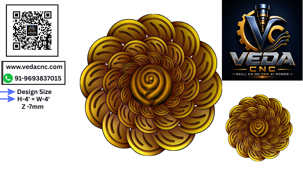 Premium Flower Design no 80/ RLF / STL File